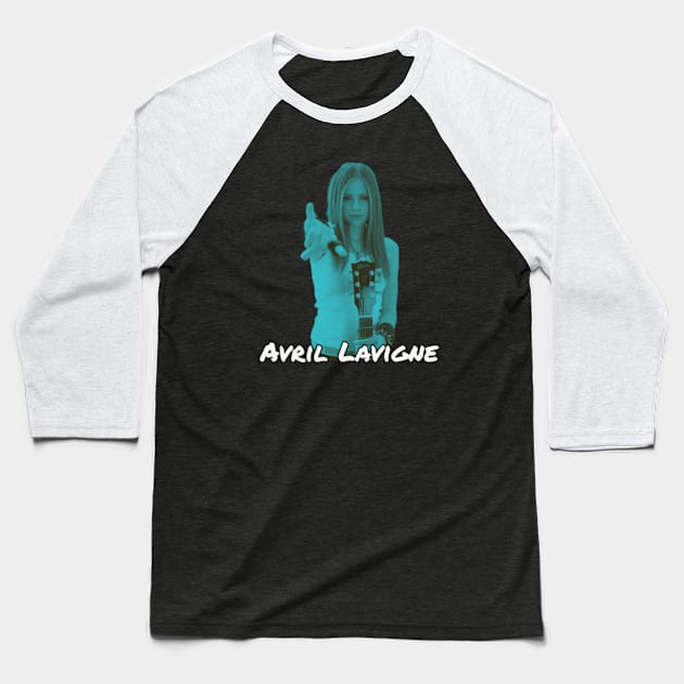 Retro Lavigne Baseball T-Shirt by Defective Cable 